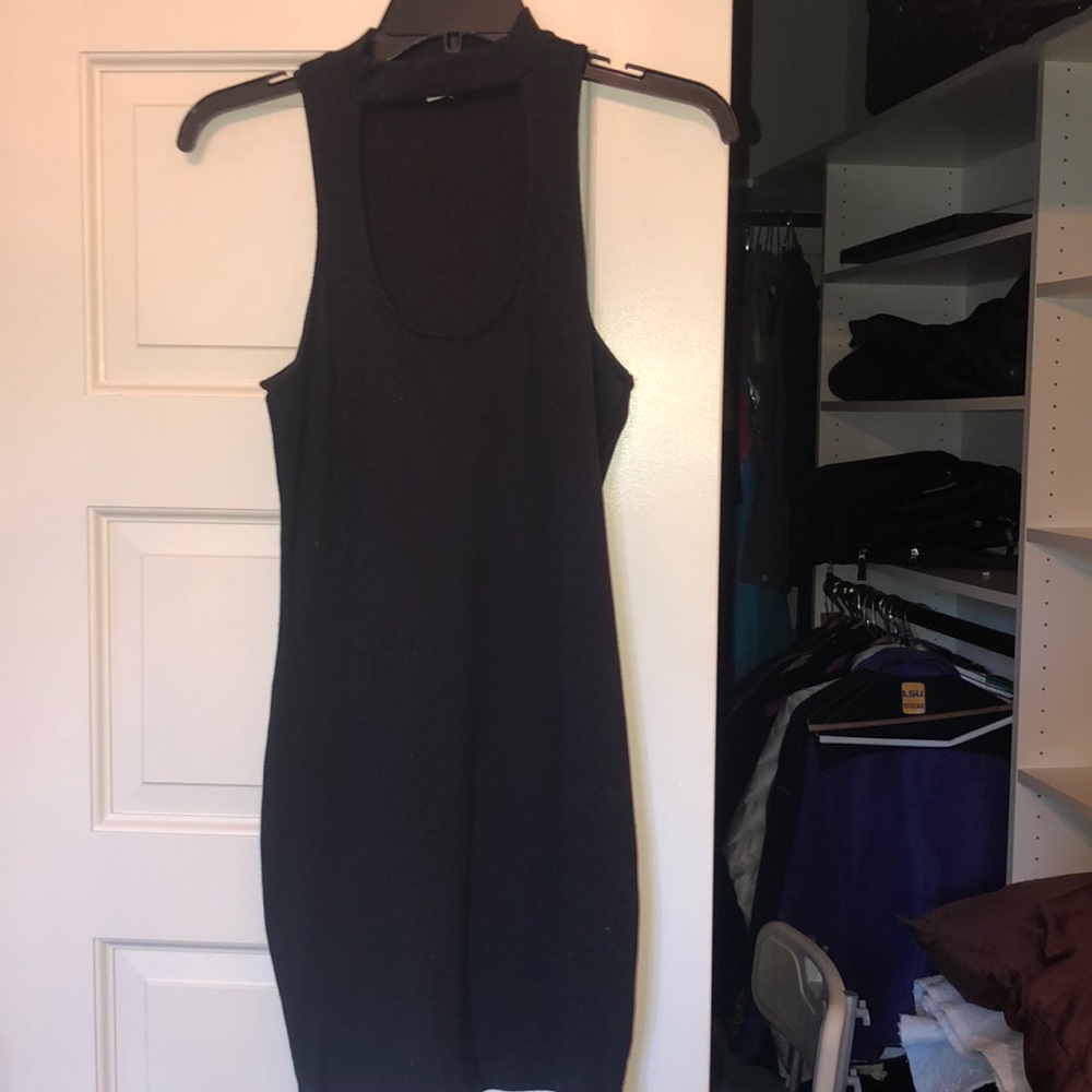 Tight black dress